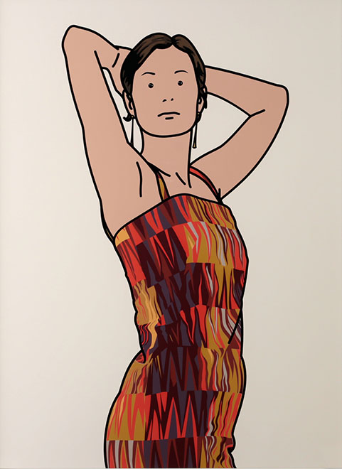 ジュリアン・オピー Julian Opie Anya With Cocktail Dress | Walls Tokyo