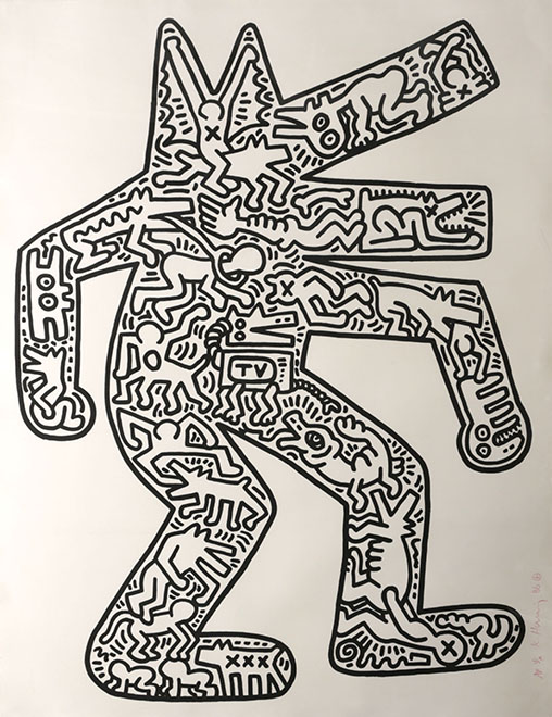 キース・ヘリング Keith Haring Dog (Littmann p.49) | Walls Tokyo