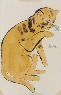 数量限定定番アンディ・ウォーホル「サムという名の猫 Ⅳ.58」リトグラフ＋手彩色　真作 その他