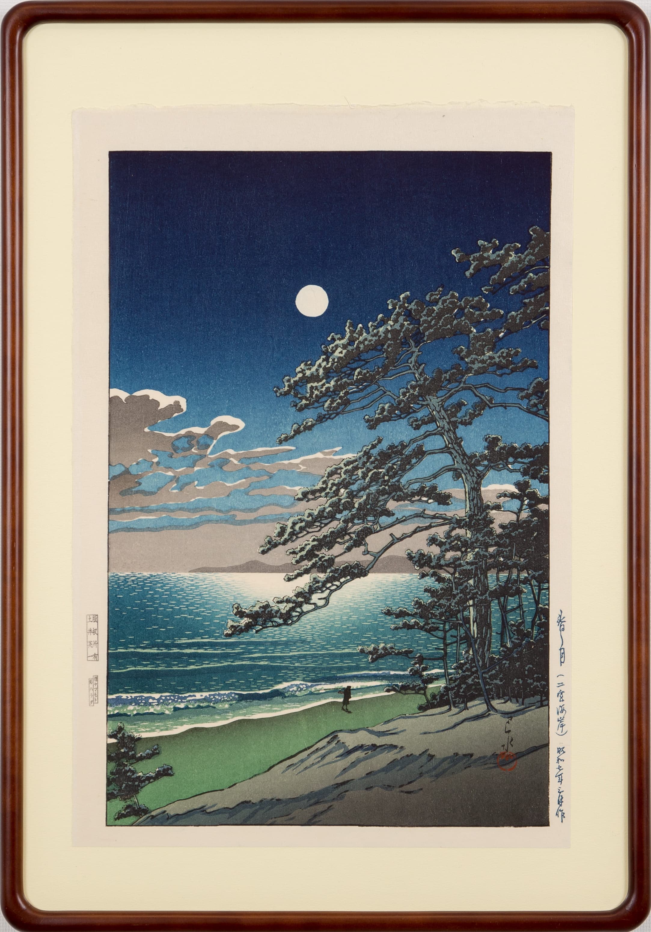 川瀬 巴水 Hasui Kawase 春の月（二宮海岸） | BROWSE | Walls Tokyo