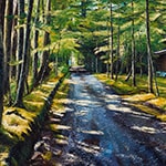 朝のひかりさすこもれびの小道